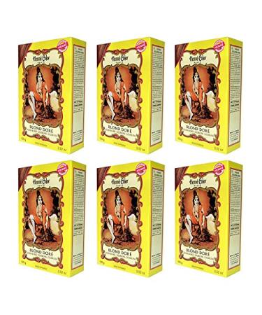6 X 100g Henna Color Natural Hair Dye Powder Color Eco Golden Blonde