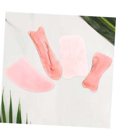 Magiclulu 12 STK Stone Scraping Tools - Hand Massage & Face Gua Sha Device | Body Roll Massage Plate | Pink Synthetic Resin - Buy Online on GoSupps.com