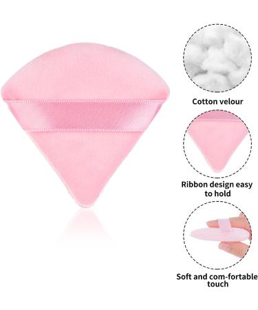 6PCS Velour Soft Triangle Powder Puffs for Face Contouring and Makeup - Set of 6 in Black/Pink/Skin Color - Buy Online on GoSupps.com