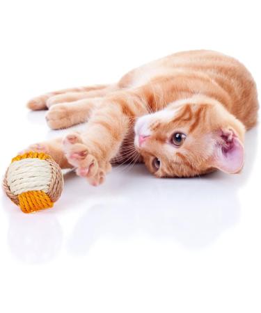 4-Pack Eco-Friendly Sisal Rope Balls for Cats - Interactive Scratch Toys & Pet Play Accessories - Buy Online on GoSupps.com