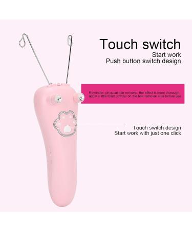 Buy Women's Electric Face Threading Epilator - Hair Remover Razors with Cotton Thread & USB Cable - Precision Hair Removal Tool in Pink - Buy Online on GoSupps.com