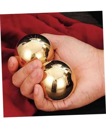 Partykindom Brass Gymnastics Balls - Portable Massage Device | 4-Piece Chinese Baoding Balls for Relaxation & Stress Relief - Buy Online on GoSupps.com