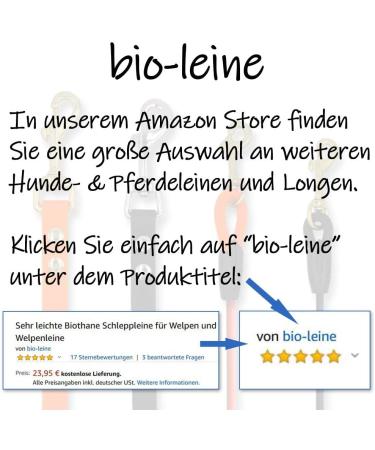 Bio-Line Very Light Bothane Puppy Leash | 2 to 15m 9mm | Water & Dirt Repellent | Black Dog Leash for Small Dogs & Puppies - Buy Online on GoSupps.com