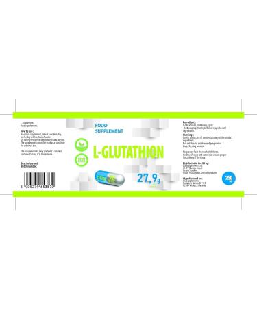L-Glutathione 250mg - 90 Vegan Capsules for Skin & Liver Detox | High Dose Laboratory Tested - Buy Online on GoSupps.com