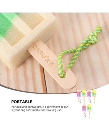 MILISTEN Ice Cream Shaped Bath Sponge Pouf Shower Set - 6Pcs with Short Handle | Unisex Bathroom Supply - Buy Online on GoSupps.com
