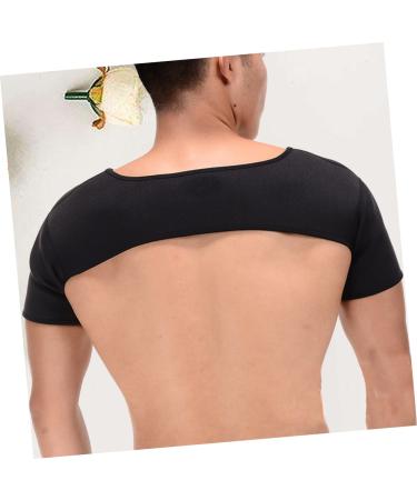 FRCOLOR Adjustable Sports Shoulder Pads & Rotator Cuff Brace - Dual Shoulder Sleeve for Weightlifting Breathable Support Strap (M Black - Buy Online on GoSupps.com