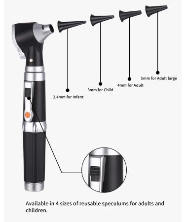 Buy Joflva Otoscope Set with Light - Triple Magnification 4 Speculum Tips Hard Case | Perfect for Adults Children & Pets - International Shipping Available - Buy Online on GoSupps.com