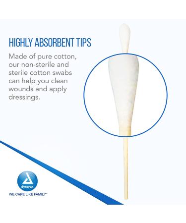 Buy Dynarex 6-Inch Non-Sterile Cotton Tipped Applicators - 1000 Count for Wound Care Hygiene Makeup & More | Single-Use Wooden Tips - Fast International Shipping - Buy Online on GoSupps.com