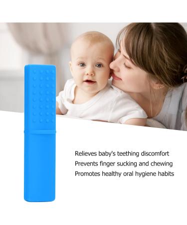 3 Pack Silicone Baby Teething Toys - Soft Cookable Sensory Tools for Toddlers with Autism - Blue - Buy Online on GoSupps.com