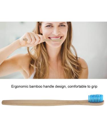 Eco-Friendly Bamboo Toothbrush - Biodegradable Soft Nylon Bristles for Dental Care | Blue Color - Buy Online on GoSupps.com