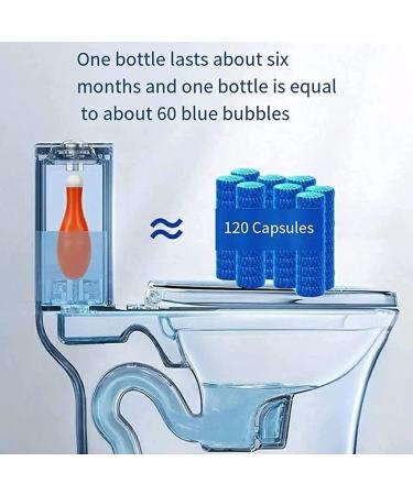 Bowling Blue Bubble Toilet Bowl Cleaner Toilet Bowling Bowl Cleaner Automatic Toilet Bowl Cleaner In Bottle Household Toilet Deodorant Long Lasting Fragrance Cleaner (2pcs) - Buy Online on GoSupps.com