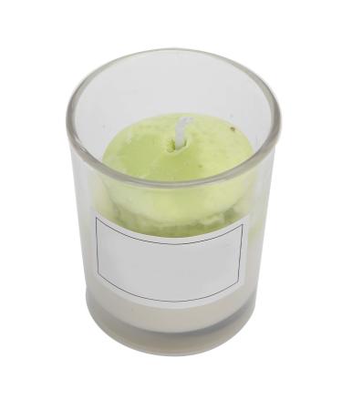 Aromatherapy Candle Portable Cute Romantic Candle with Glass Cup Home Scented Decoration Jar Candles Wedding Candlestick Gifts for Birthday Housewarming for All Seasons (Green)