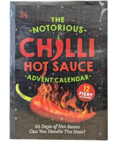 Spice Up Your Holidays: Hot Sauce Advent Calendar - 24 Days Christmas Countdown with 12 Fiery Chilli Sauces - Buy Online on GoSupps.com