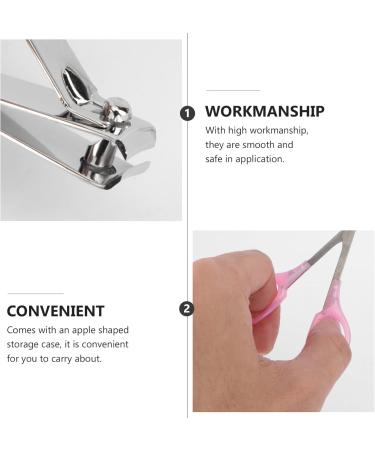Ipetboom Camping Accessory Stainless Steel Nail Kit Hair Double Bun Nail Trimmer Deer Antler Headband Adult Mirroraid The Mirror 8 in 1 Mirrors Nail Clipper Kit Nail Scissors Manicure medium Pink - Buy Online on GoSupps.com
