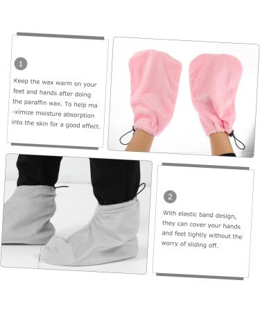 FRCOLOR 2 Sets Gloves Wax Foot Cover Wax Bath Hand Mitts Paraffin Bath Mitts Round Playing Baby Mat Foot Spa Cover Heat Tool Spa Hand Bag Pink Fabric Feet Insulation Cover - Buy Online on GoSupps.com