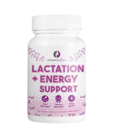 Lactation Supplement with Organic Post Natal Vitamins for Breast Milk Supply Increase and Energy Boost for Postpartum Recovery 60 Count (Pack of 1)