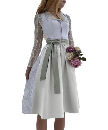 Robe dirndl pour femme - Costume de f te de la bi re - Dirndl midi - Longue - Grandes tailles - Chemisier Dirndl - Costume vintage l gant - Robe de soir e - Robe de cocktail 3XL Argent 02 - Buy Online on GoSupps.com