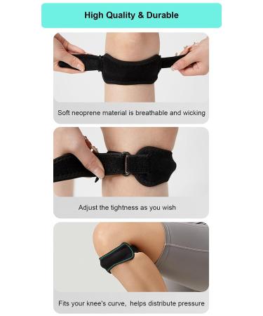 Knee Brace for Pain Relief - Unisex Compression Sleeve for Running and Support - Black - Buy Online on GoSupps.com