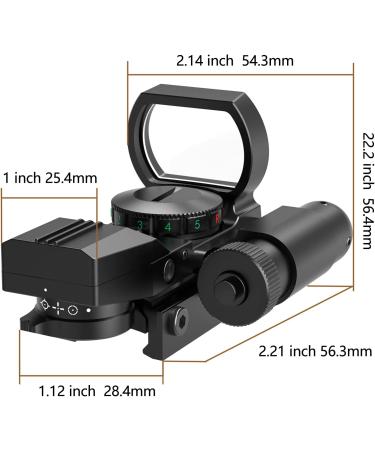 Feyachi RSL-18 Reflex Sight - Red & Green Dot Optics with Integrated Red Laser | Less Than 5mW Output - Buy Online on GoSupps.com
