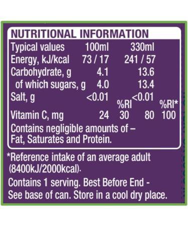  Ribena Ribena Pack of 6 boxes of 6 x 330ml cans of real fruit rich in vitamin C with no artificial colors or flavors. - Buy Online on GoSupps.com