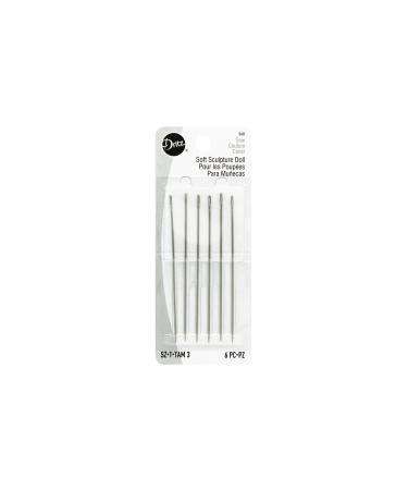 Dritz 56D Doll Hand Needles Soft Sculpture 3-Inch (6-Count) Nickel