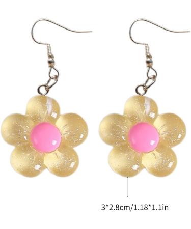 Shop Feyley Earrings | Colorful Resin Flower Dangle Earrings for Parties - Violet Charm Jewelry - Buy Online on GoSupps.com