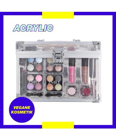 Zmile Cosmetics Acrylic Transparent Case | Vegan Makeup Set for Travel & Gifting - Buy Online on GoSupps.com