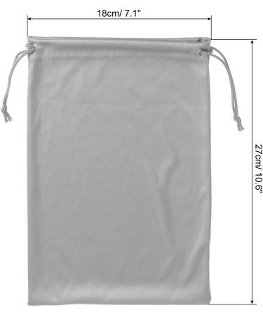 Lightweight Gray Microfiber Ski Goggle Bag - Protective Storage Sleeve with Drawstring Pouch - Buy Online on GoSupps.com