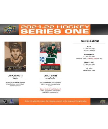 2021-22 Upper Deck Hockey Series 1 Retail Box - 24 Packs/8 Cards - 6 Young Guns - Buy Online on GoSupps.com