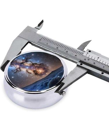 Buy Universe Galaxy Space Printed Mini Round Pill Box - 3 Compartment Travel Organizer for Home & Office - Buy Online on GoSupps.com