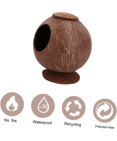 FOMIYES 2pcs Coconut Shell Charcoal Hamster Nest Small The Bed 16X15X15CMx2pcs Brownx2pcs - Buy Online on GoSupps.com