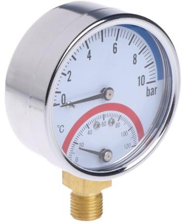 GUMEI 10 Bar Temperature Pressure Gauge - G1/4 Thread 2-in-1 Thermometer Monitor for Accurate Readings - Buy Online on GoSupps.com