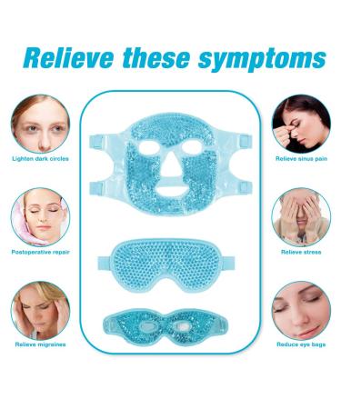 Cool Relief: Cliunt 3-Piece Eye Mask Set - Reusable Gel Masks for Migraine Relief Swollen Eyes & Dark Circles - Hot & Cold Therapy - Buy Online on GoSupps.com