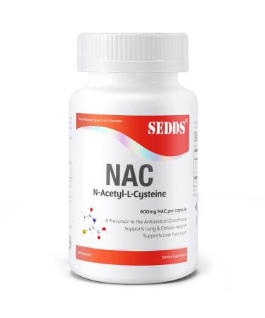 SEDDS Supplements N-Acetyl Cysteine (NAC) 600mg 60 Veg Capsules - Non-GMO Gluten Free 60.0 Servings (Pack of 1)