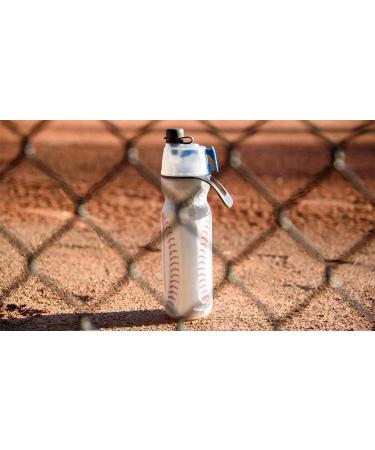 O2COOL Mist 'N Sip Misting Water Bottle 2-in-1 Function | No Leak Pull Top Spout | 20 oz Reusable Sports Water Bottle (Baseball) - Buy Online on GoSupps.com