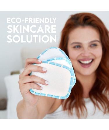 Dock & Bay Reusable Makeup Pads - 3 Pack - Chamomile Blue - Ultra Soft Washable Face & Skin Cleaner - Buy Online on GoSupps.com