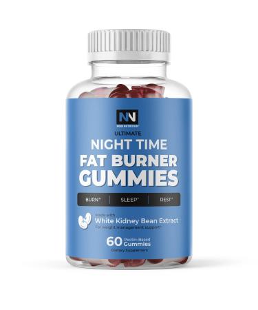 Night Time Fat Burner Gummies | Weight Loss & Sleep Support Supplement | Slimming Hunger Suppressant & Metabolism Booster to Shred Belly Fat While You Sleep | Nighttime Diet Gummies for Women & Men