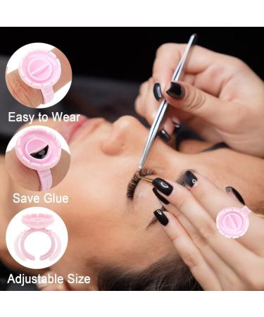 Lizusidtsy Glue Rings Lash Ring for Glue Lash Glue Ring Holder Blooming Eyelash Glue Holder 400Piece - Buy Online on GoSupps.com