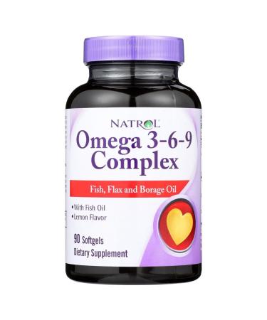 Natrol Omega-3-6-9 Complex with Flax and Borage 90 Softgels