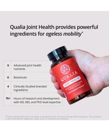 Qualia Joint Health 9 Advanced Joint Health nutrients: denatured Collagen boswellia tumeric Boron Ginger L-carnitine. Cartilage Health Tendon Strength Healthy Joint Aging (1 Month Supply) - Buy Online on GoSupps.com