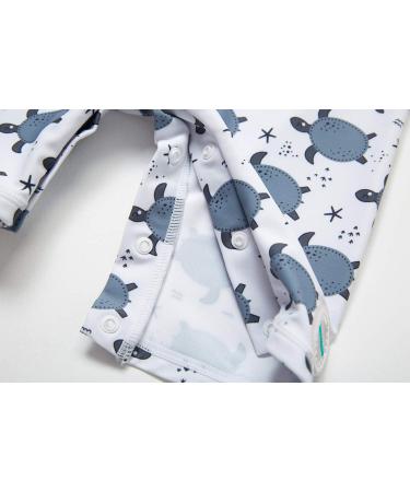BONVERANO Baby Boys Swimsuit - Toddler Bathing Suit with UPF 50+ Sun Protection | Short-Sleeve Zipper One Piece Swimwear | 2-3 Years, Grey Turtle - Buy Online on GoSupps.com