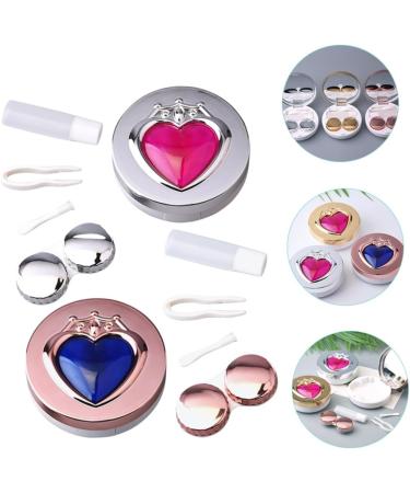 Partykindom Color Contact Lens Case 2-Piece Container with Tweezers Mirror & Travel Storage | Durable & Travel-Friendly - Buy Online on GoSupps.com
