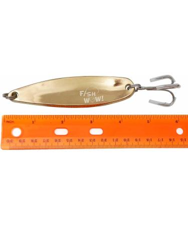 4pcs 3oz 6inch Fishing Spoon Set with Treble Hook - Gold & Silver | Fish Wow! - Buy Online on GoSupps.com