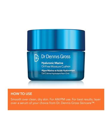 Dr. Dennis Gross Hyaluronic Marine Oil-Free Moisture Cushion 1.7 fl oz - Hydrating Gel Cream for Dull, Dehydrated, or Dry Skin - Buy Online on GoSupps.com