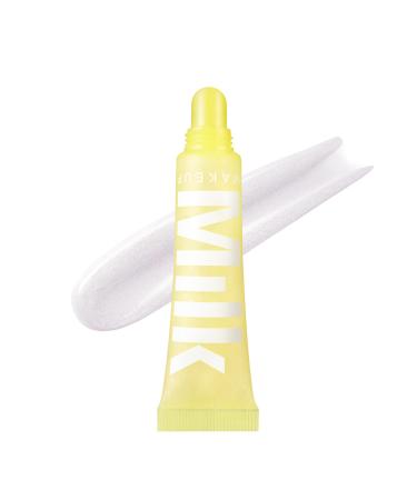 Milk Makeup Balmade Electrolyte Lip Balm Hydrating Sheer Gloss Nourishes + Replenishes Moisture Clean Vegan Formula with High-Shine Finish Electron - Clear Multicolor Shimmer Citrus Lemon