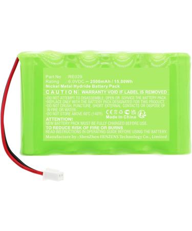 Synergy Digital Alarm System Battery - Compatible with Alula RE6100P 6V 2500mAh Ni-MH Ultra High Capacity Replacement for RE029 - Buy Online on GoSupps.com
