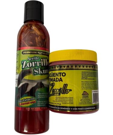 Aceite de Zorrillo 4 Oz. y Unguento de Zorrillo 125Gr. Combo Natural - Buy Online on GoSupps.com