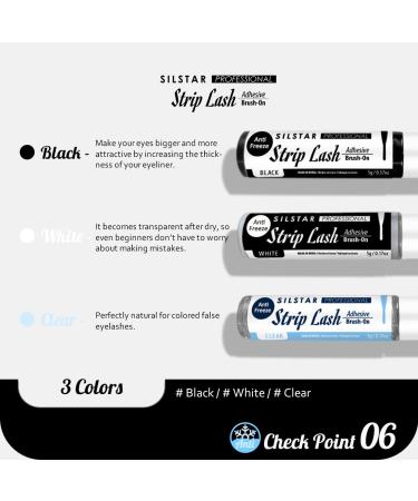 Buy SILSTAR PROFESSIONAL Anti-Freeze Lash Adhesive Brush-On Black 5g - Strong Hold Latex-Free Safe for Skin Perfect for Strip False Eyelashes - International Shipping Available - Buy Online on GoSupps.com