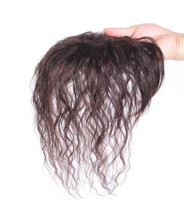 10 Human Hair Topper - 8x12cm Rose Base Curly Clip-in Hairpiece for Women - Black Hairpieces to Cover Thin Hair - Buy Online on GoSupps.com
