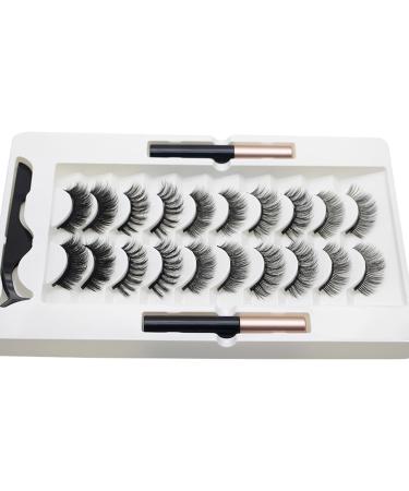 TONXX 10 Pairs Magnetic Eyelashes and Eyeliner Kit Reusable 3D Magnetic False Lashes Extension Needed for Makeup 2# - Buy Online on GoSupps.com